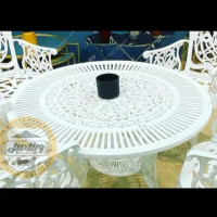 میز باغی آلومینیومی مدل کبریتی قطر 110 سانتی متر