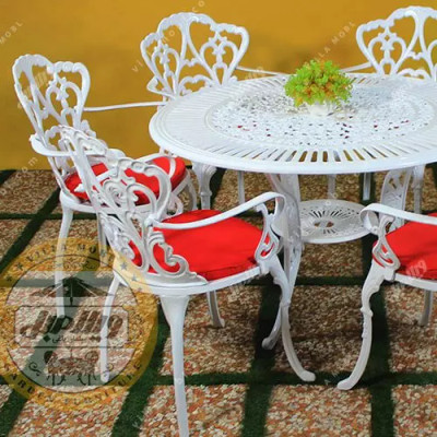 میز و صندلی باغی آلومینیومی مدل مدالیوم